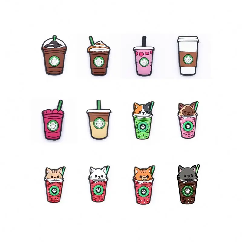 1Pcs PVC Shoe Buckle Accessories Funny DIY Colorful drink Cat Coffee Cup Shoes Buttons Decoration For Croc Charms Kids Gift, Custom color
1Pcs PVC Shoe Buckle Accessories Funny DIY Colorful drink Cat Coffee Cup Shoes Buttons Decoration For Croc Charms Kids Gift, Custom color