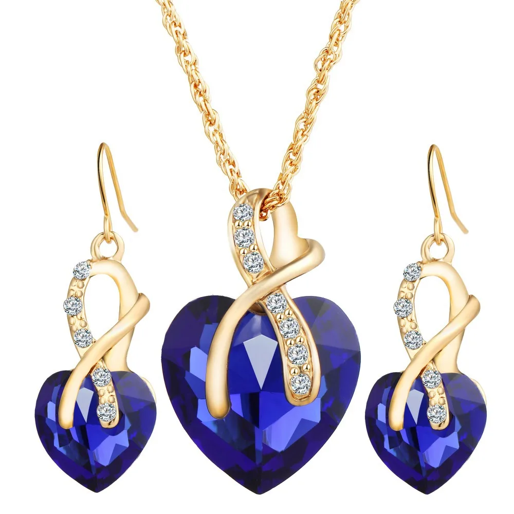 Love Crystal Heart Jewelry Sets For Women Necklace Earrings Jewelry Set New Bridal Wedding Accessories
Love Crystal Heart Jewelry Sets For Women Necklace Earrings Jewelry Set New Bridal Wedding Accessories
