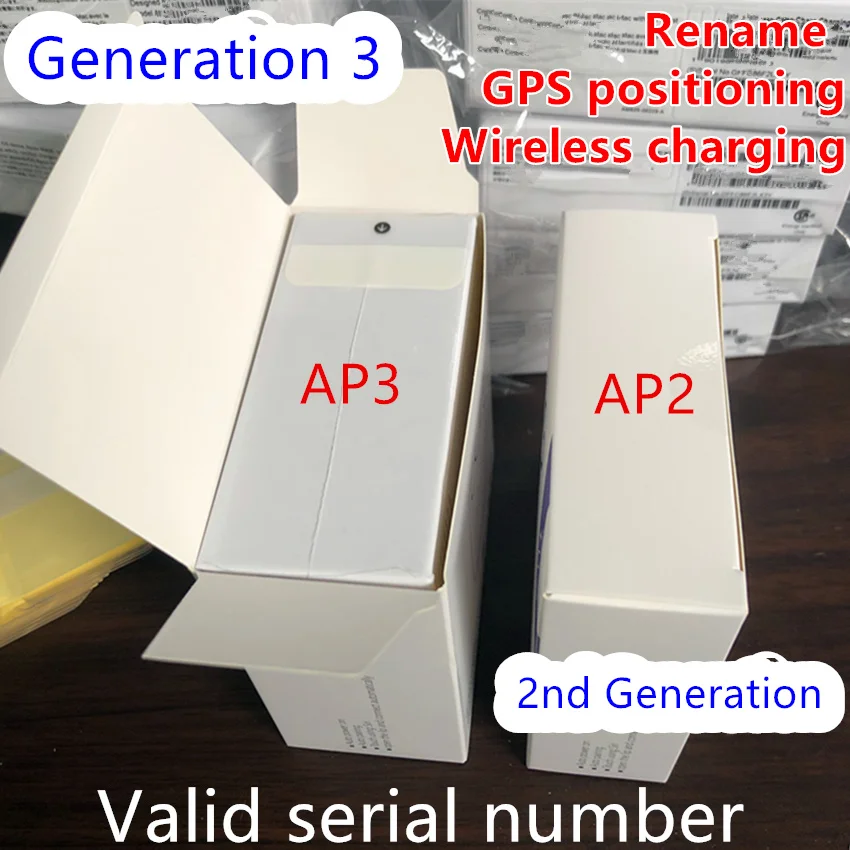 original 1:1 TWS Air pro 3 wireless earbuds Air Poc 2 headphone GPS Positioning + Renamed Earphone Headset pods, White
original 1:1 TWS Air pro 3 wireless earbuds Air Poc 2 headphone GPS Positioning + Renamed Earphone Headset pods, White