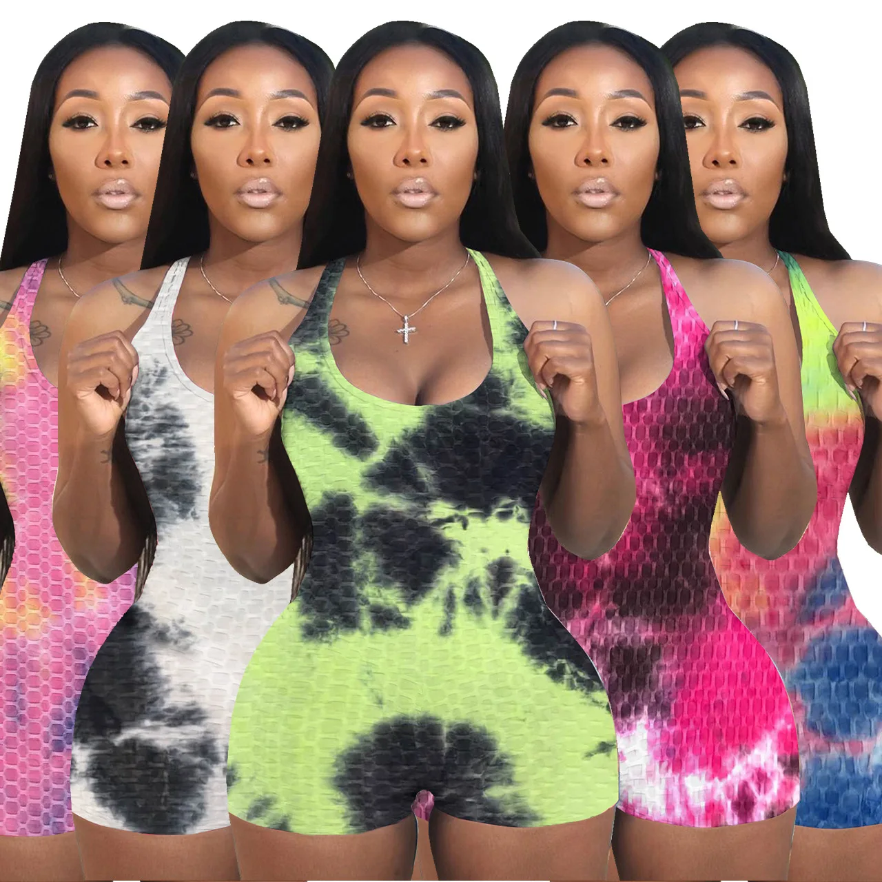 Q21S817 Latest design elastic backless sexy jumpsuit strap sleeveless bodycon jumpsuit sport tie dye playsuit women jumpsuits
Q21S817 Latest design elastic backless sexy jumpsuit strap sleeveless bodycon jumpsuit sport tie dye playsuit women jumpsuits