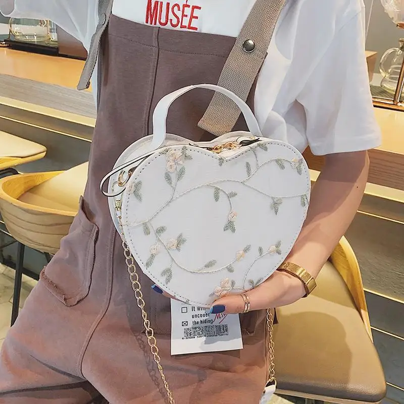 2019 Hot sale Floral Embroidery Handbag Purse Shoulder Heart Shaped Leather Chain Messenger Bags Crossbody Clutch Small Bag, Multi colors
2019 Hot sale Floral Embroidery Handbag Purse Shoulder Heart Shaped Leather Chain Messenger Bags Crossbody Clutch Small Bag, Multi colors