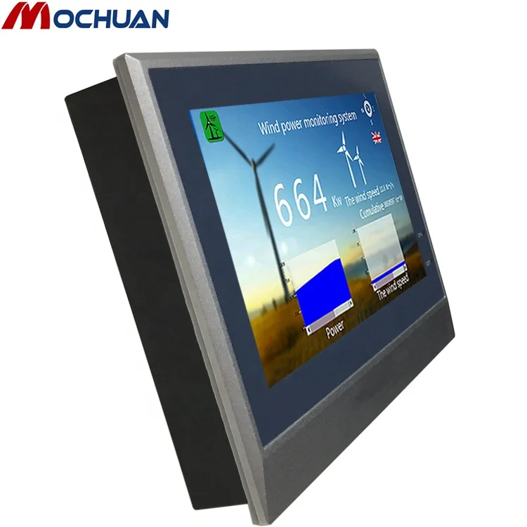 best service 7inch metal 4-wire resistive tft lcd hmi panel 800x480