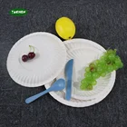 Natural 8'' Helix Disposable Biodegradable Dinner Food Cake Plate Suppliers