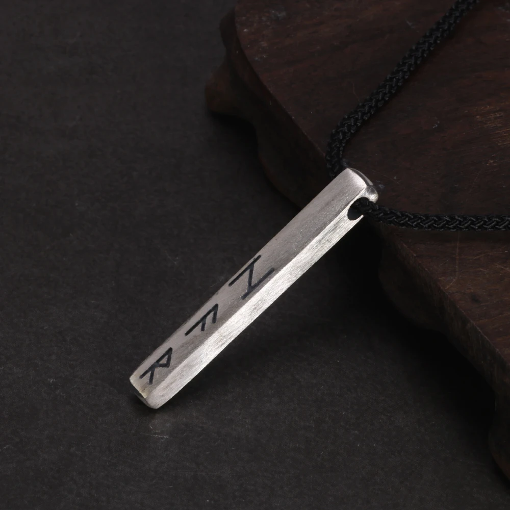 Vintage 925 Sterling Silver Nordic Viking Rune Month Necklace for Men Women 60cm Adjustable Rope String
Vintage 925 Sterling Silver Nordic Viking Rune Month Necklace for Men Women 60cm Adjustable Rope String
