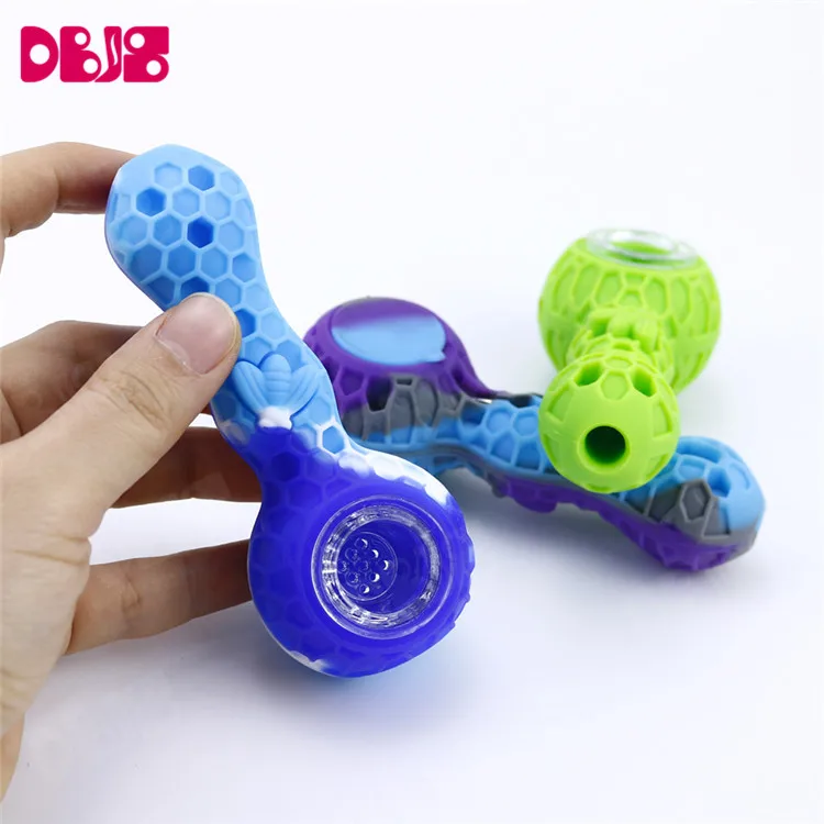wholesale cheap silicone smoking hand pipes with glass bowl honeybee straw smoking pipe, As picture show
wholesale cheap silicone smoking hand pipes with glass bowl honeybee straw smoking pipe, As picture show