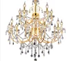 Modern European style golden crystal glass LED chandelier hotel living room decorative chandelier