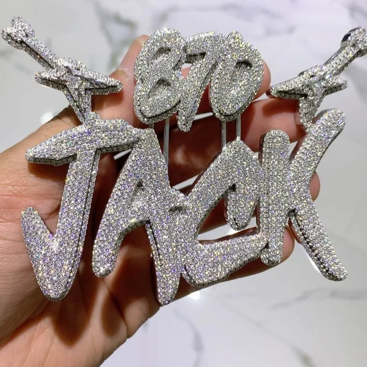 Hip Hop 925 Moissanite chain big Diamond Custom Letter Name Pendant Necklace, Silver/ gold/ rose gold
Hip Hop 925 Moissanite chain big Diamond Custom Letter Name Pendant Necklace, Silver/ gold/ rose gold