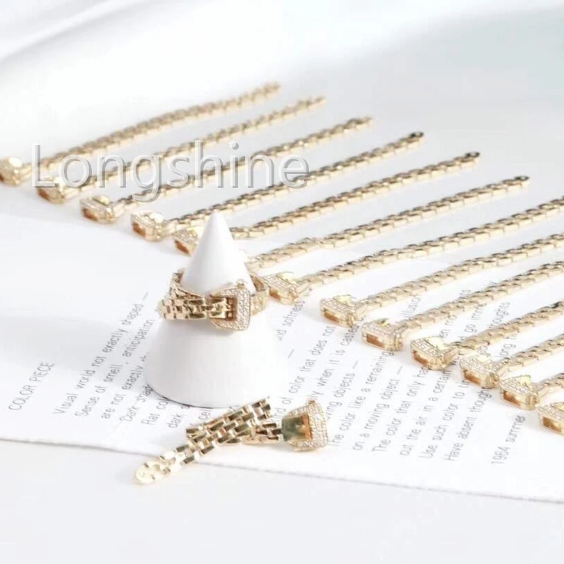Wholesale Fashion Hip Hop Jewelry Trendy Belt Shaped Adjustable Chain Ring Real 18K Gold Diamond, Yellow
Wholesale Fashion Hip Hop Jewelry Trendy Belt Shaped Adjustable Chain Ring Real 18K Gold Diamond, Yellow