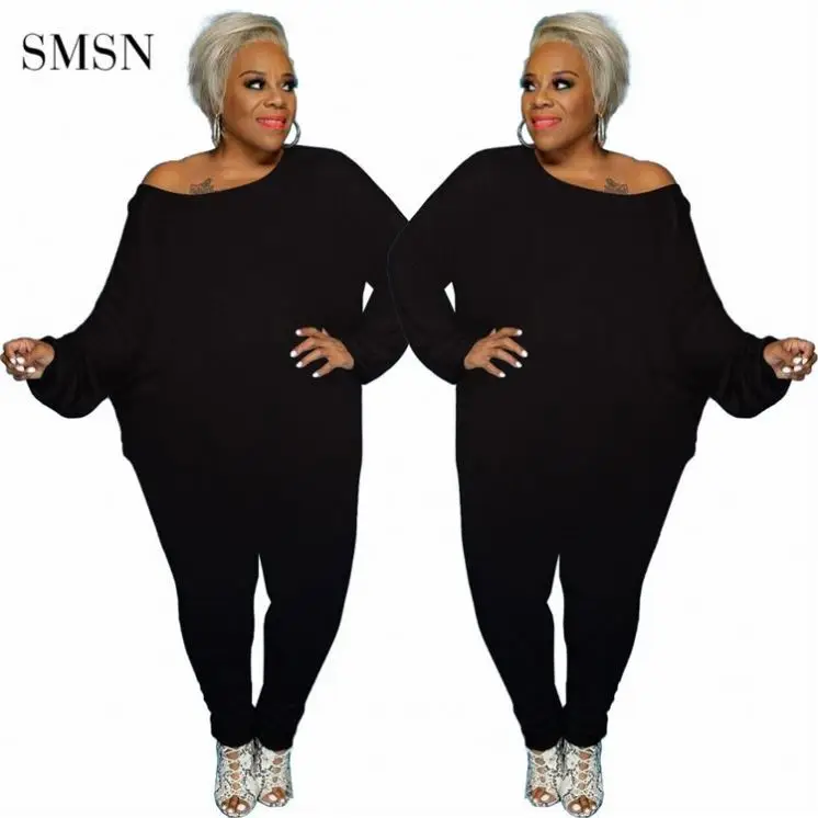 Hot Sale Oblique Shoulder Loose Collar Solid Color Design Plus Size 2 Piece Set Women Clothing Ladies 2 Piece Sets Casual
Hot Sale Oblique Shoulder Loose Collar Solid Color Design Plus Size 2 Piece Set Women Clothing Ladies 2 Piece Sets Casual