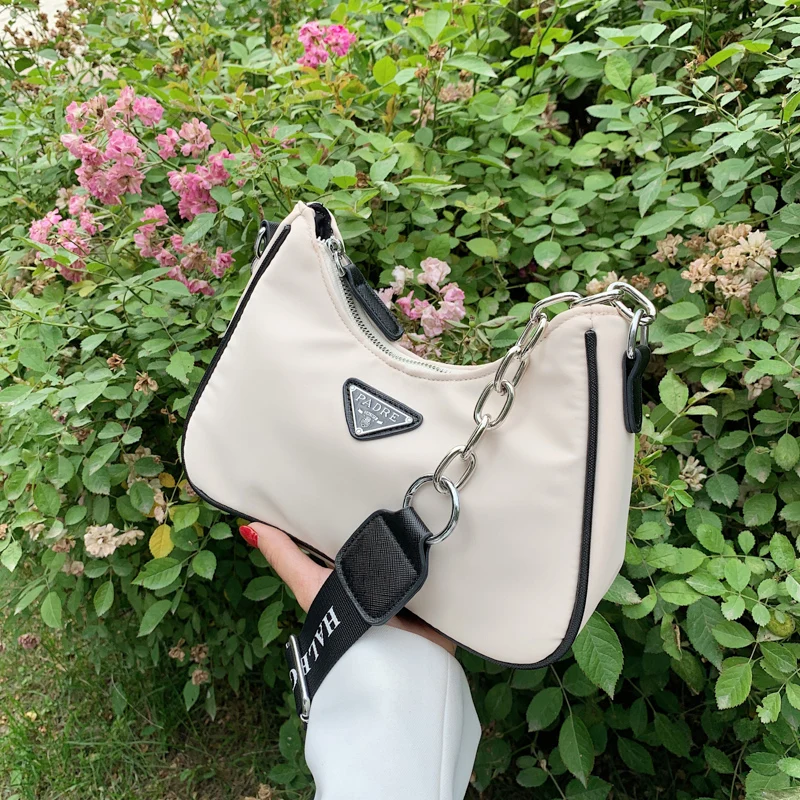 New Designer Handbag Small purse Soft Nylon crossbody Hand bag with chain strap Luxury brand shoulder messenger bag for Women
New Designer Handbag Small purse Soft Nylon crossbody Hand bag with chain strap Luxury brand shoulder messenger bag for Women