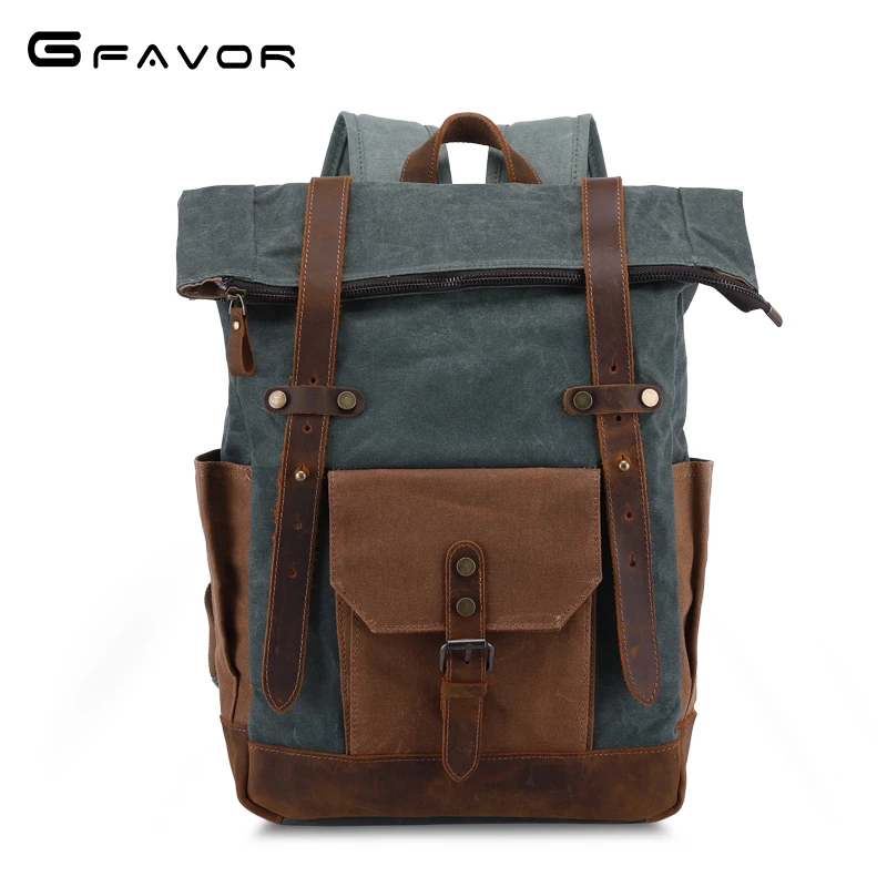 British design vintage stylish outdoor Camping hiking waterproof waxed canvas leather bagpack backpack back pack rucksack bag, Gray, army green, blue coffee
British design vintage stylish outdoor Camping hiking waterproof waxed canvas leather bagpack backpack back pack rucksack bag, Gray, army green, blue coffee