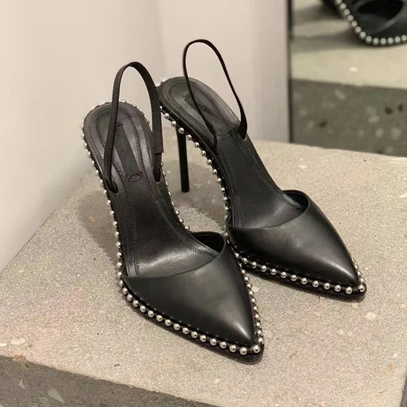 Sexy European Style Pointed Toe Back Strap Black White Apricot Stiletto High Heel Dress Shoes Steel Ball Rhinestone Sandal Pumps, Black/apricot/white
Sexy European Style Pointed Toe Back Strap Black White Apricot Stiletto High Heel Dress Shoes Steel Ball Rhinestone Sandal Pumps, Black/apricot/white