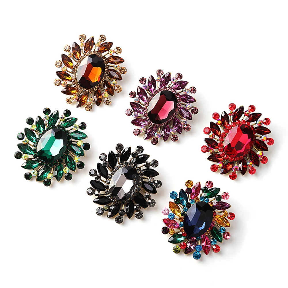 Round Crystal Flower Brooches For Women Elegant Wedding Fashion Pins Vintage Retro Style Brooch Coat Accessories
Round Crystal Flower Brooches For Women Elegant Wedding Fashion Pins Vintage Retro Style Brooch Coat Accessories