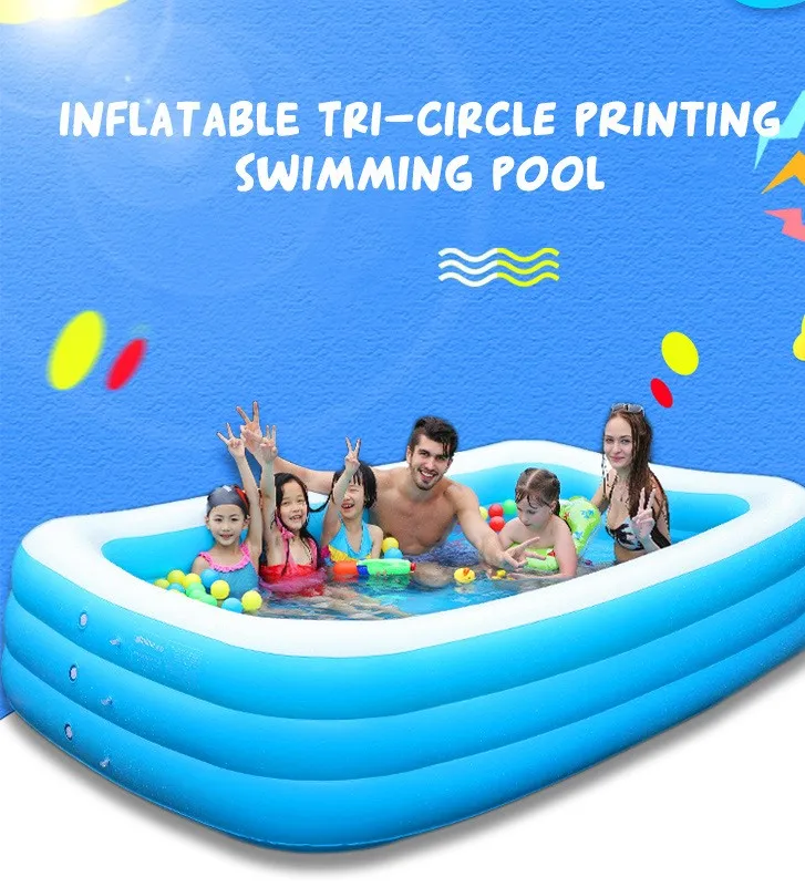 On Sale Summer Kid Adult Inflatable Rectangular Outdoor Above Ground Swimming Pool, Blue
On Sale Summer Kid Adult Inflatable Rectangular Outdoor Above Ground Swimming Pool, Blue