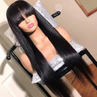 Pre Plucked Long Straight Natural Color Virgin Brazilian Human Hair 360 Lace Wig With Bang
Pre Plucked Long Straight Natural Color Virgin Brazilian Human Hair 360 Lace Wig With Bang