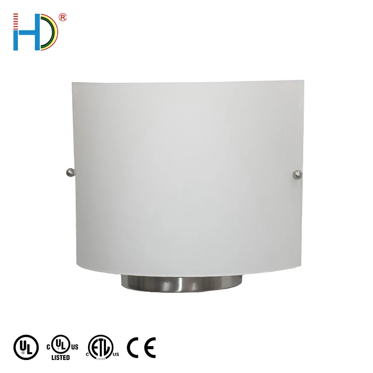 Contemporary Bathroom Art Decorative White Frosted Glass Shade Wall Lamps