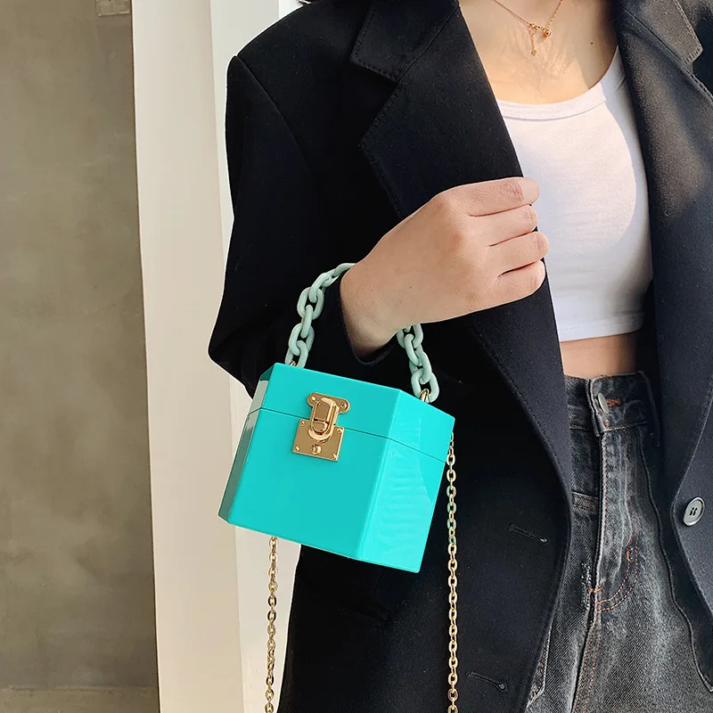 2021Latest Fashion Design Luxury Shoulder Women Tote Bag Ladies Box Evening Party Handbags Acrylic Clutch Purse with chain, 9colors
2021Latest Fashion Design Luxury Shoulder Women Tote Bag Ladies Box Evening Party Handbags Acrylic Clutch Purse with chain, 9colors