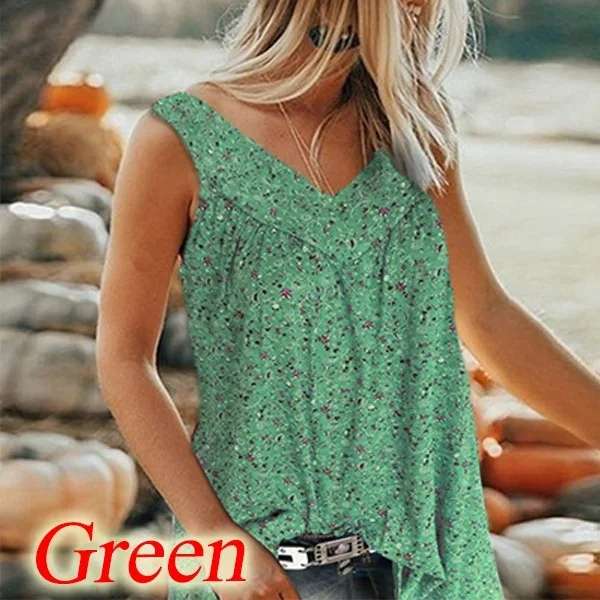 Women Floral Vest Sleeveless V-Neck shirt Flower Wrinkle Tank Vest Tops ladies T-Shirt Plus Size camisole, As pictures
Women Floral Vest Sleeveless V-Neck shirt Flower Wrinkle Tank Vest Tops ladies T-Shirt Plus Size camisole, As pictures