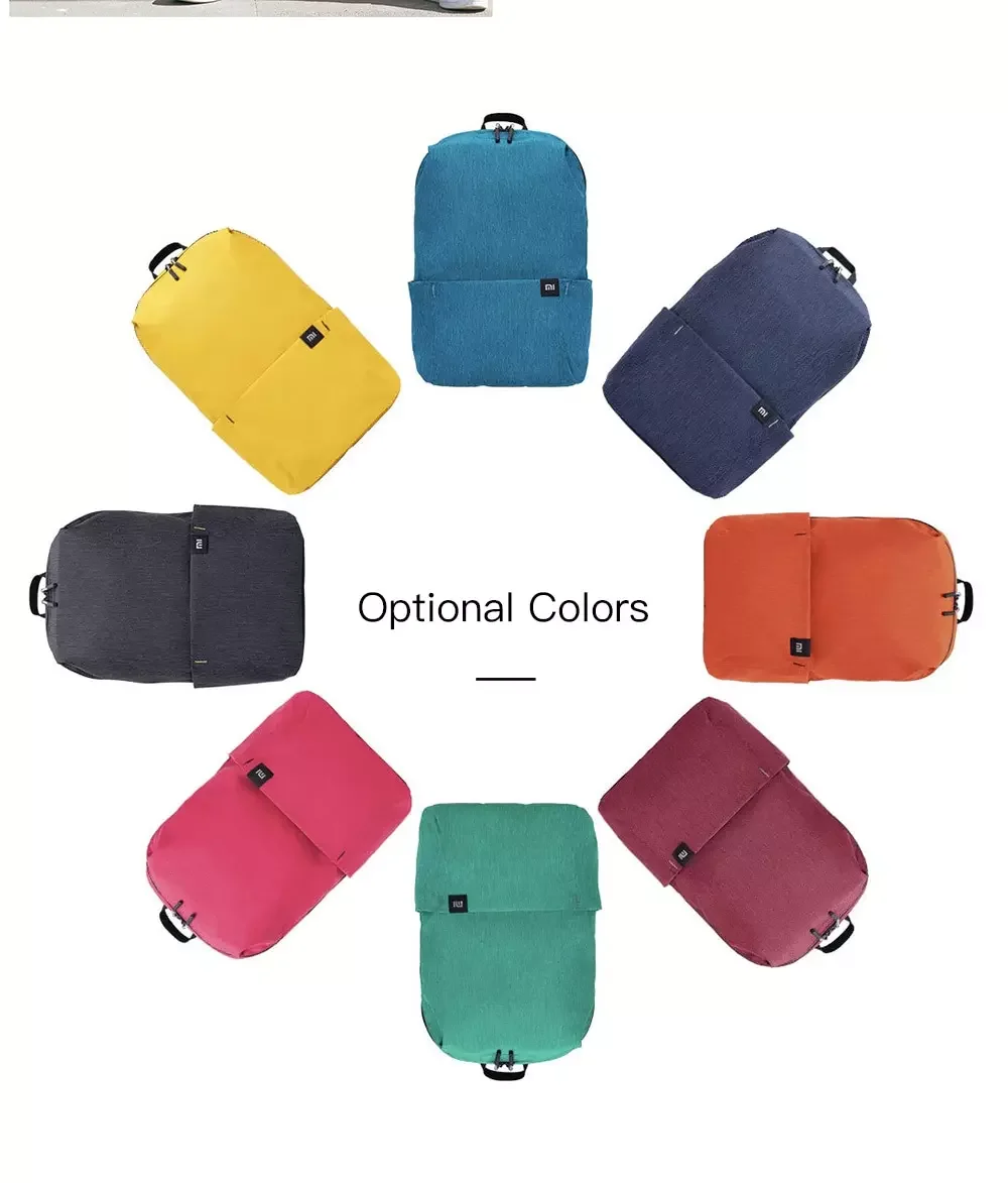 Wholesale Original Xiaomi Colorful Small Backpack 10L 8 Colors Leisure Sports Bags Mini Backpack