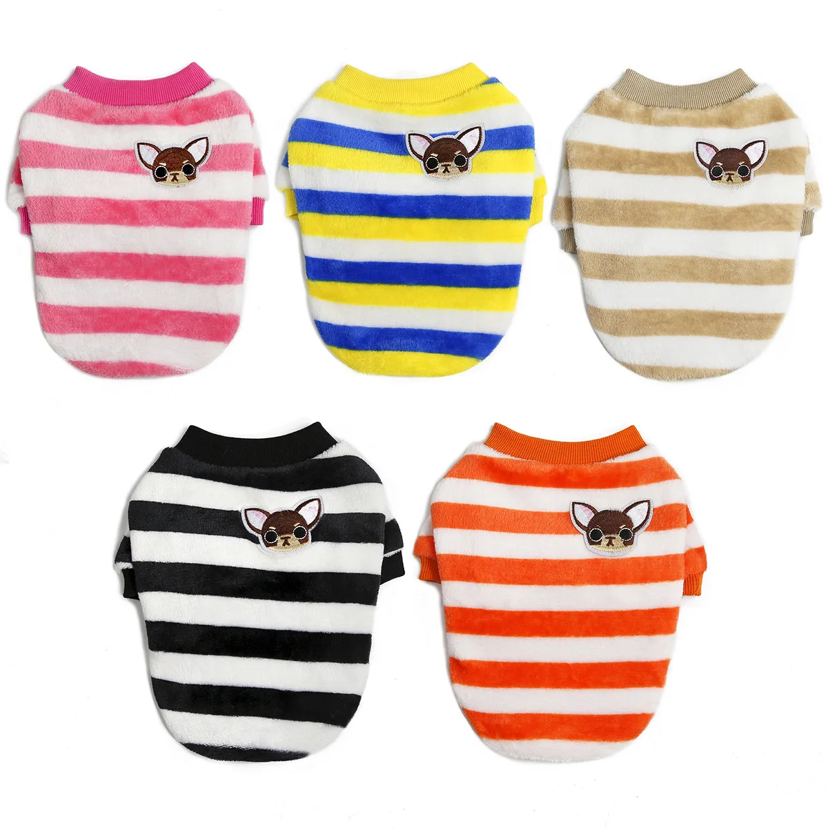 23 new color striped fleece dog clothes teddy bear cat cute thickening autumn and winter clothes
23 new color striped fleece dog clothes teddy bear cat cute thickening autumn and winter clothes