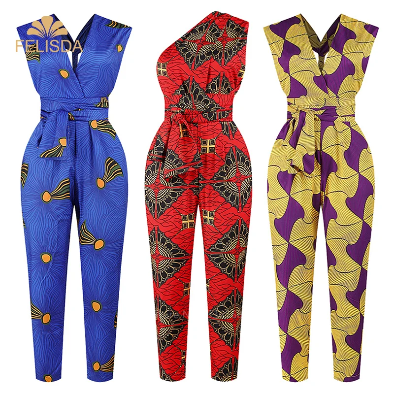 New Style Ladies African Dresses 2020 Print Shoulder Off Ankara Trousers Fashion Robe Africaine Jumpsuit for Party Club
New Style Ladies African Dresses 2020 Print Shoulder Off Ankara Trousers Fashion Robe Africaine Jumpsuit for Party Club