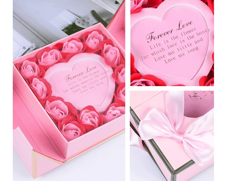 factory wedding double door flower gift acrylic box packing with