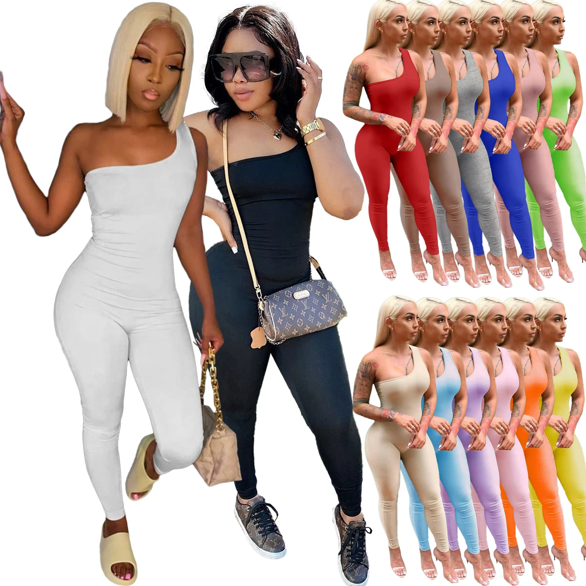 Custom Elegant Playsuits Bodycon Bodysuit Long Sleeve One Shoulder Jumpsuit and Rompers, Customized color
Custom Elegant Playsuits Bodycon Bodysuit Long Sleeve One Shoulder Jumpsuit and Rompers, Customized color