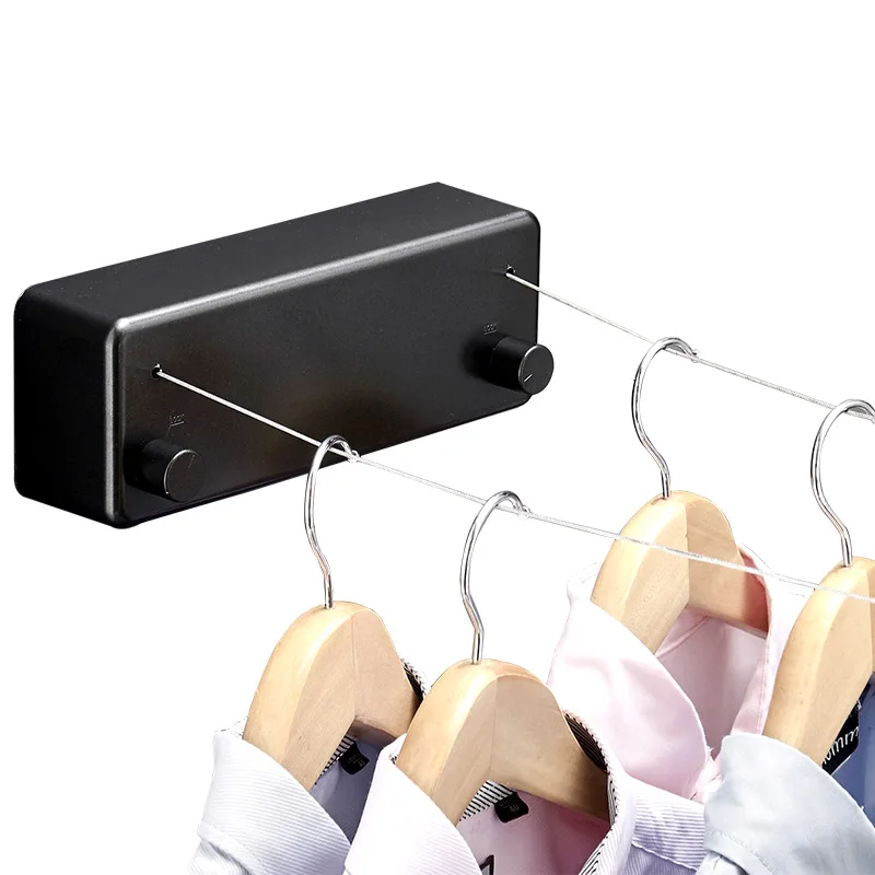 High quality black retractable clothesline double line outdoor portable wall mounted clothes line
High quality black retractable clothesline double line outdoor portable wall mounted clothes line