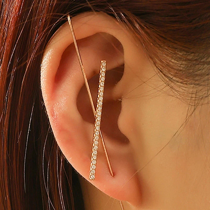 2021 earrings for Women Fashion Vintage Shiny Crystal Ear Clip Wrap Crawler Hook Earrings, Gold silver
2021 earrings for Women Fashion Vintage Shiny Crystal Ear Clip Wrap Crawler Hook Earrings, Gold silver