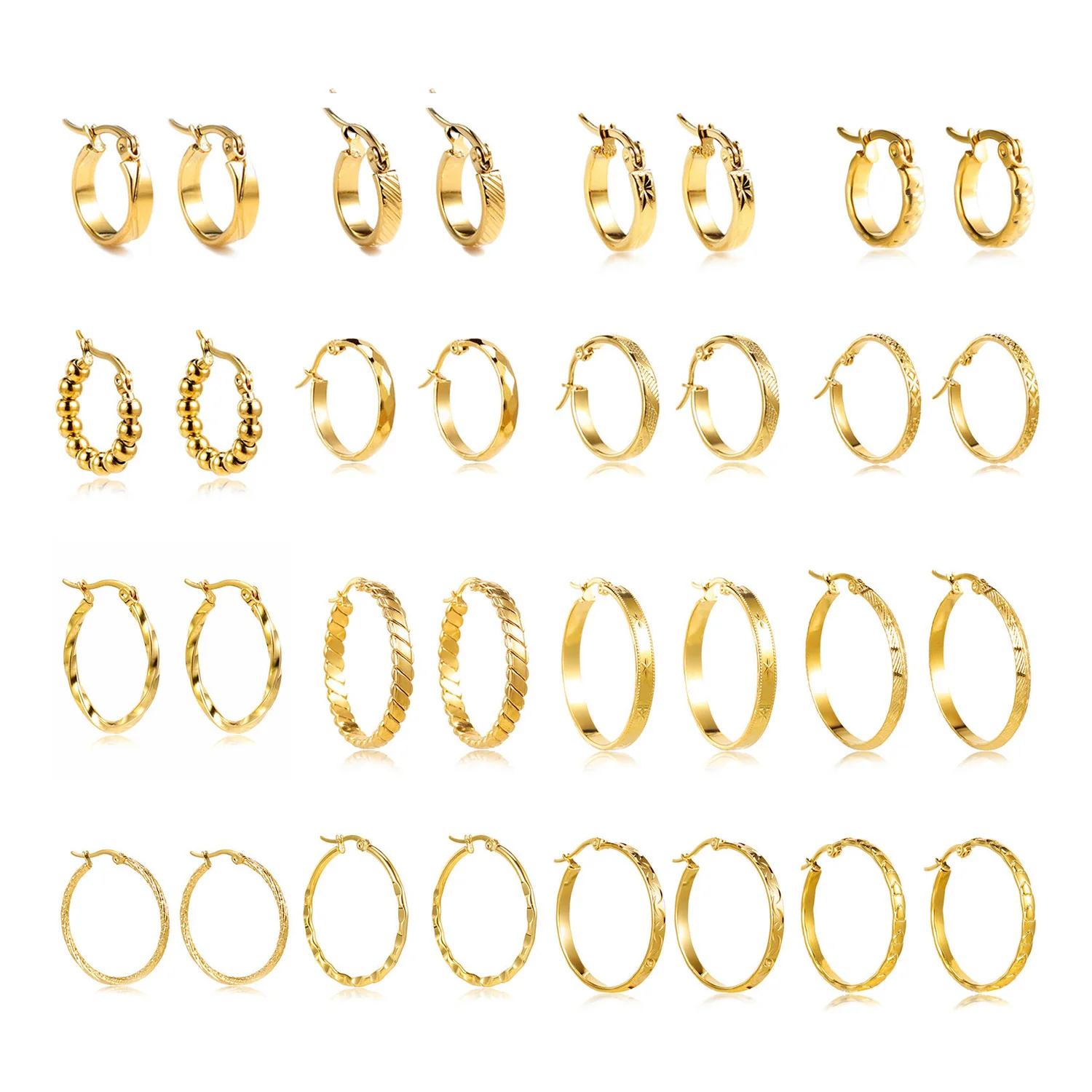 Fashion Women Custom Jewelry Silver Stainless Steel 18K Gold Plated Big Large Smooth Bead Twisted Hoop Earring
Fashion Women Custom Jewelry Silver Stainless Steel 18K Gold Plated Big Large Smooth Bead Twisted Hoop Earring
