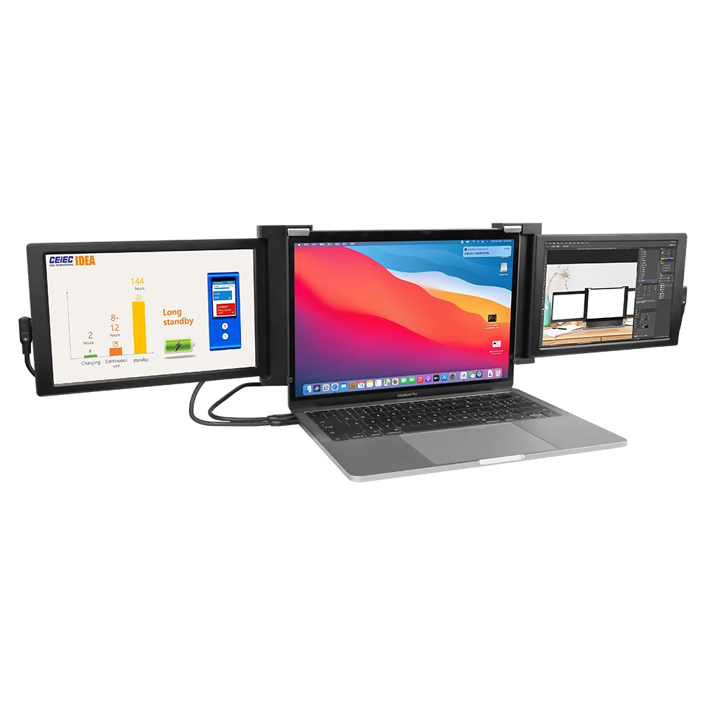 Portable laptop dual screen or triple laptop monitors with Type-C port perfectly match with any laptop
Portable laptop dual screen or triple laptop monitors with Type-C port perfectly match with any laptop