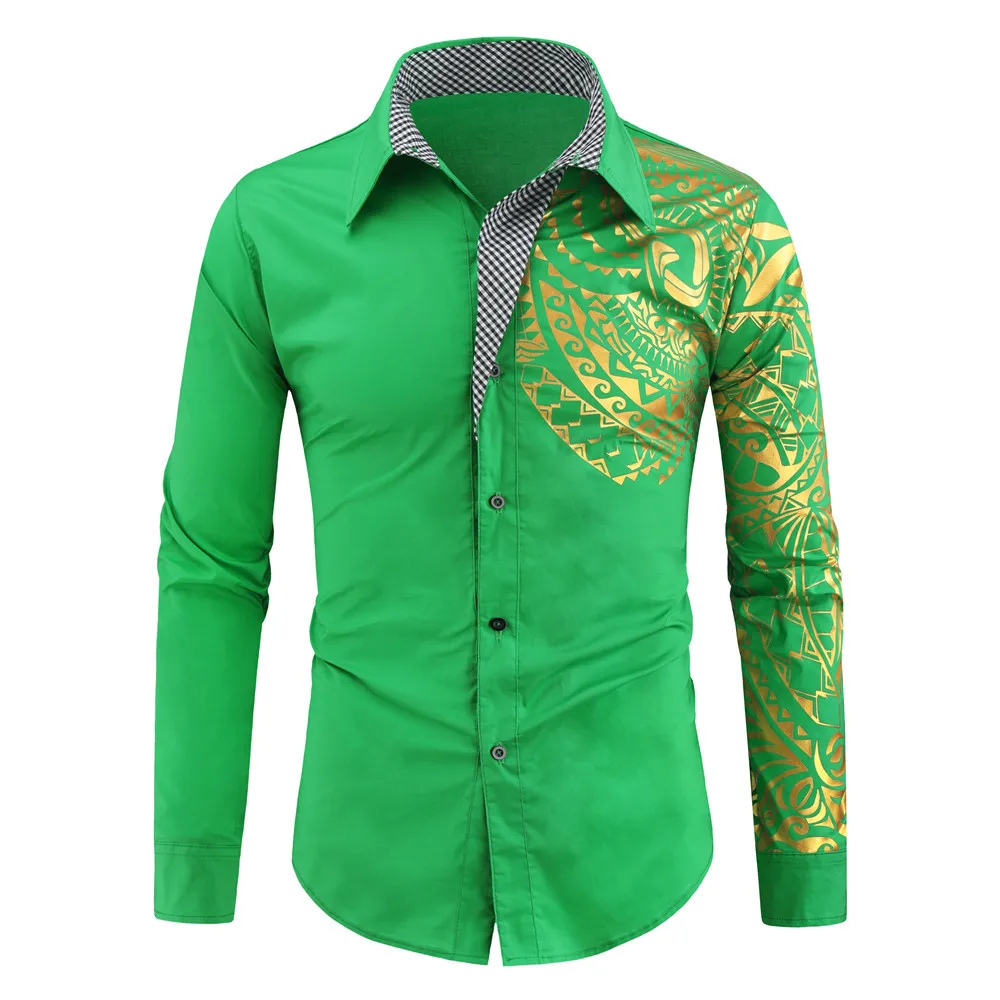 3CB11 Wholesale Fashion Long Sleeve full screen Gilding Printing custom man's tight long sleeve shirts cotton in mens fasion 
3CB11 Wholesale Fashion Long Sleeve full screen Gilding Printing custom man's tight long sleeve shirts cotton in mens fasion