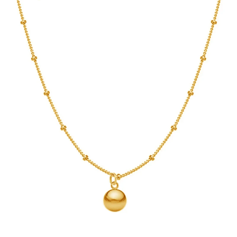 925 sterling silver ball satellite chain necklace classic for women 18K gold vermeil pendant necklace
925 sterling silver ball satellite chain necklace classic for women 18K gold vermeil pendant necklace