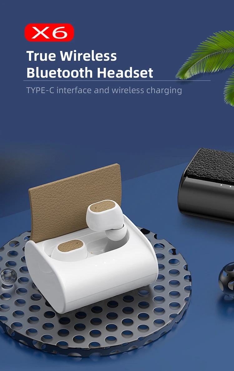 TWS-K2HD Binaural with a leather cover sleeping adapter beatstudio headset headphone tws headphones hands free earphones - ANKUX.COM