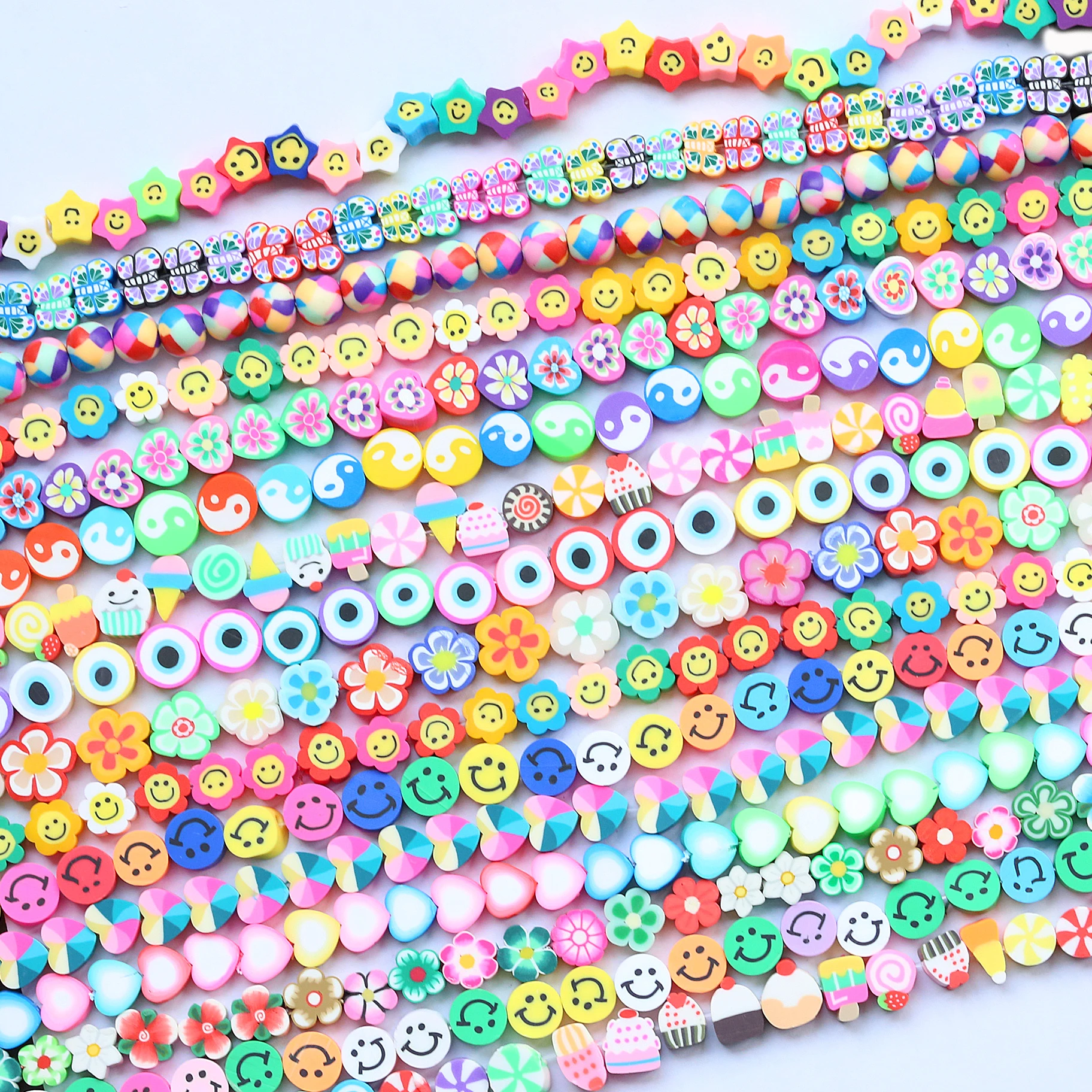 Star Desserts Butterfly Evil Eye Face Heart Yin Yang Colorful Small Bead Flower Bead Necklace Smiley Bead Necklace Y2K Jewelry, Picture shows
Star Desserts Butterfly Evil Eye Face Heart Yin Yang Colorful Small Bead Flower Bead Necklace Smiley Bead Necklace Y2K Jewelry, Picture shows