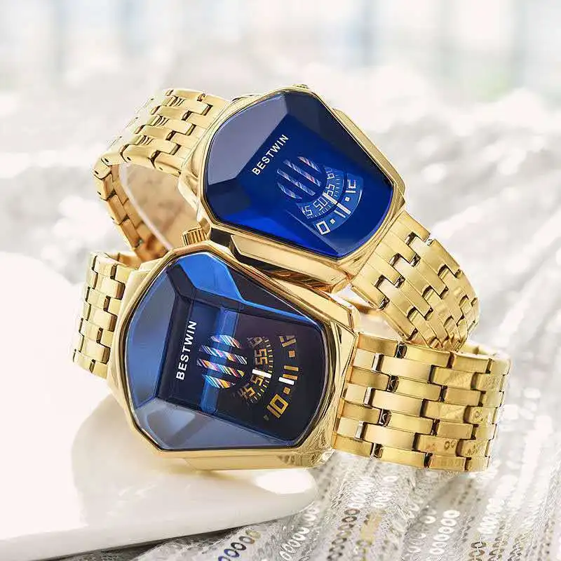 BESTWIN Watch 6615 HOURSLY For Men and Women Brand Luxury Gold BEST WIN Wristwatch Waterproof Geometric Shape Quartz Watches
BESTWIN Watch 6615 HOURSLY For Men and Women Brand Luxury Gold BEST WIN Wristwatch Waterproof Geometric Shape Quartz Watches