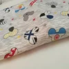 OEM service cute types of polyester fabrics cartoon print jersey fabric for kids