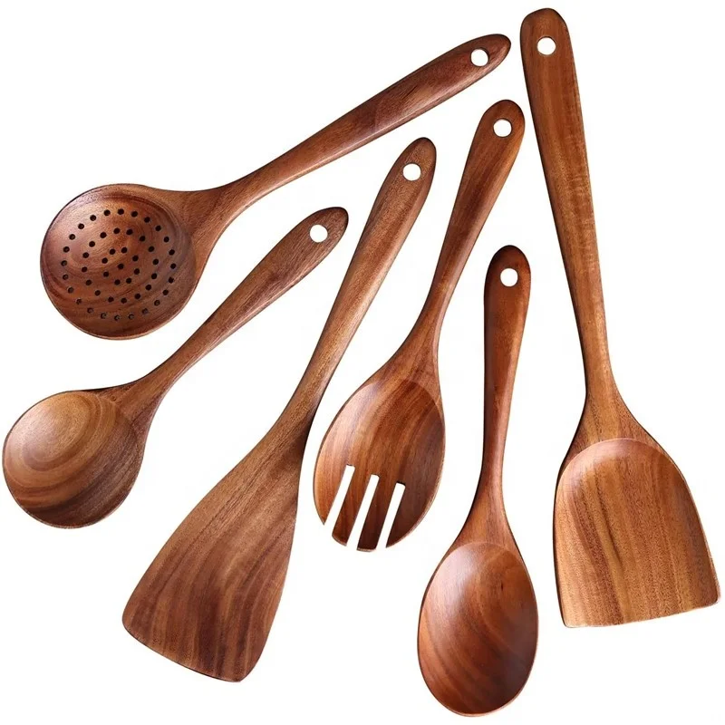 Teak Wood kitchen Accessories Gadgets 2020 Item 6 Pieces serving spoon spatula Ladle Skimmer Cooking Wooden Utensil Set, Teak wood color
Teak Wood kitchen Accessories Gadgets 2020 Item 6 Pieces serving spoon spatula Ladle Skimmer Cooking Wooden Utensil Set, Teak wood color