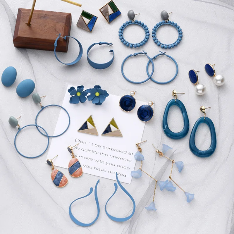 Dropshipping Korean Fashion Jewelry Designer Big Flower Light Blue Geometric Earrings 2023
Dropshipping Korean Fashion Jewelry Designer Big Flower Light Blue Geometric Earrings 2023