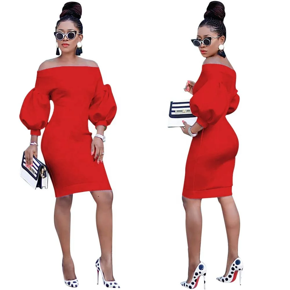 2020 Fall clothing sexy solid color one piece puff sleeve dresses fashion women off shoulder dress
2020 Fall clothing sexy solid color one piece puff sleeve dresses fashion women off shoulder dress