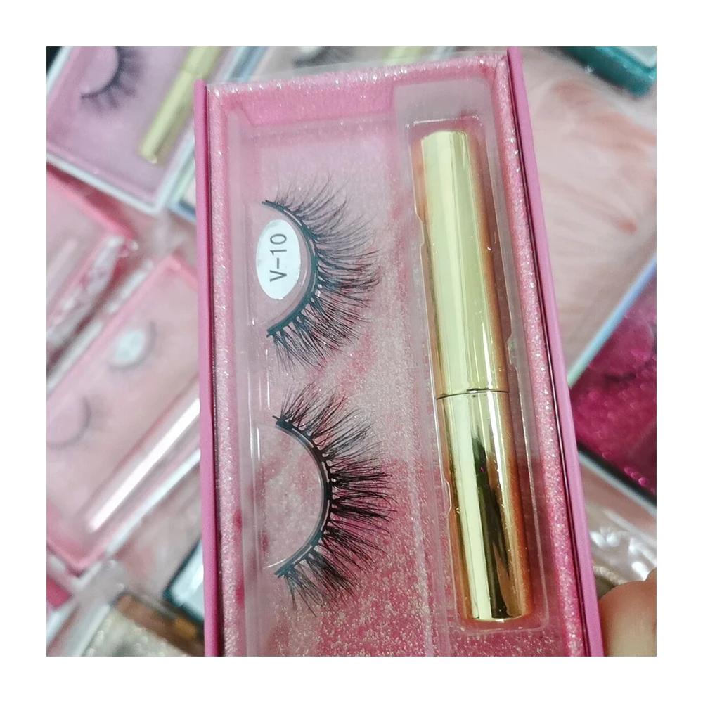 New Custom Design 3D Silk magnet glue magnetic liner lashes custom magnetic lash set for lashes, Natural black
New Custom Design 3D Silk magnet glue magnetic liner lashes custom magnetic lash set for lashes, Natural black