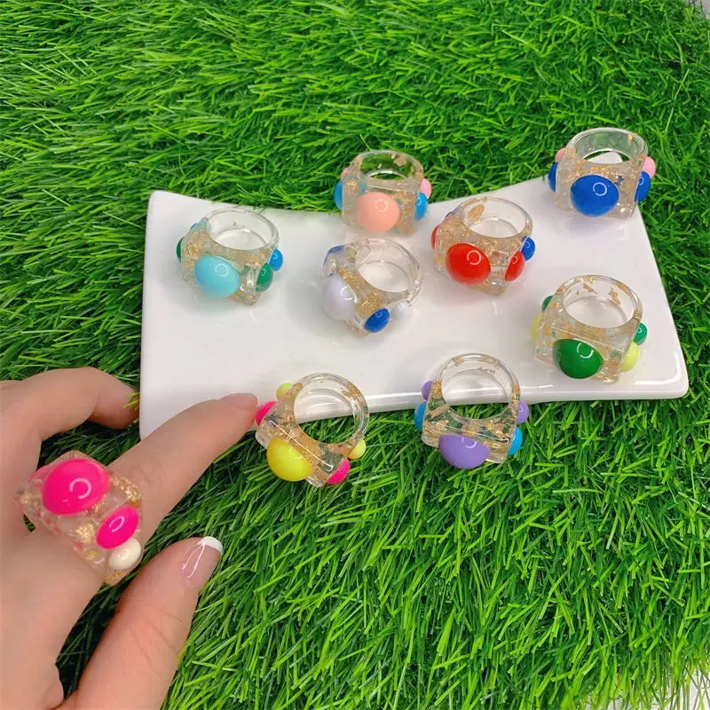 JUHU 2021 INS Fashion Acrylic ring for women Simple pop art colorful Resin Ring Jewelry Wholesale resin acrylic pop rings
JUHU 2021 INS Fashion Acrylic ring for women Simple pop art colorful Resin Ring Jewelry Wholesale resin acrylic pop rings