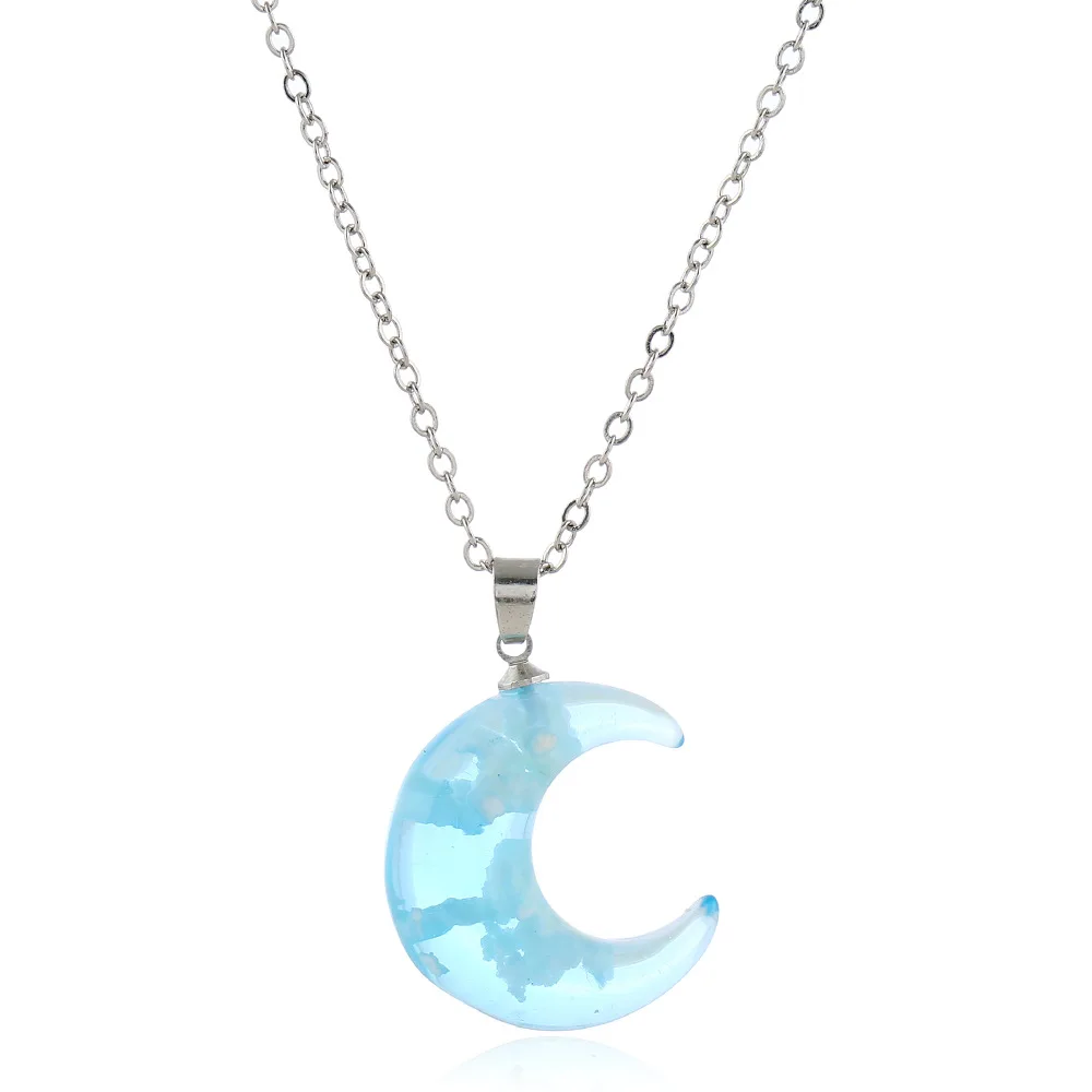 Jachon Fashion Moon Design Pendant Necklace Women Jewelry Blue Color Resin Luminous Special Chain Necklace, Light blue,dark blue
Jachon Fashion Moon Design Pendant Necklace Women Jewelry Blue Color Resin Luminous Special Chain Necklace, Light blue,dark blue