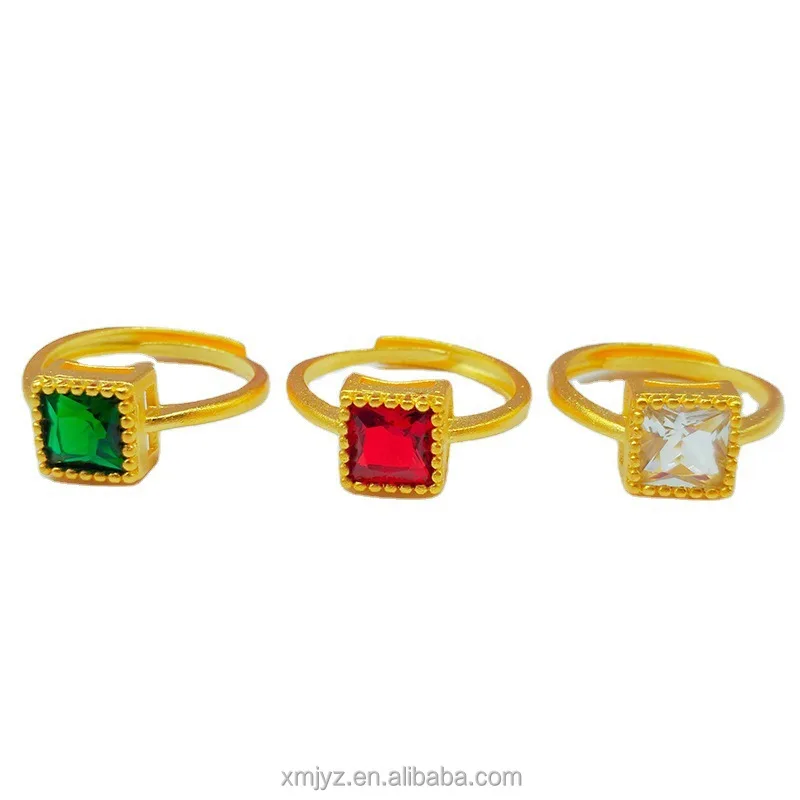Square Gemstone Ring Brass Gold Plated Women Fashion Ornament Electroplated Imitation Gold Ornament Stall Supply
Square Gemstone Ring Brass Gold Plated Women Fashion Ornament Electroplated Imitation Gold Ornament Stall Supply