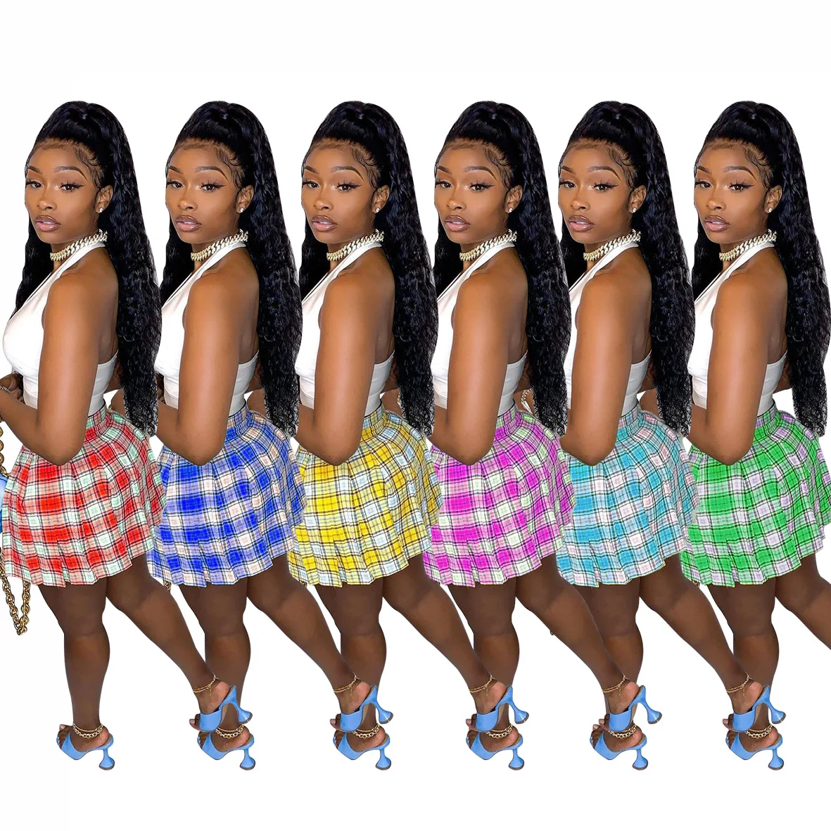 New Pleated Mini Skirt Summer Short Solid Color High Waisted Two Piece Skirt Set crop top 2 piece set
New Pleated Mini Skirt Summer Short Solid Color High Waisted Two Piece Skirt Set crop top 2 piece set