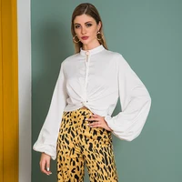 Fashion Designer White Ladies Office O Neck Bishop Long Lantern Tie Lady Blouse
Fashion Designer White Ladies Office O Neck Bishop Long Lantern Tie Lady Blouse