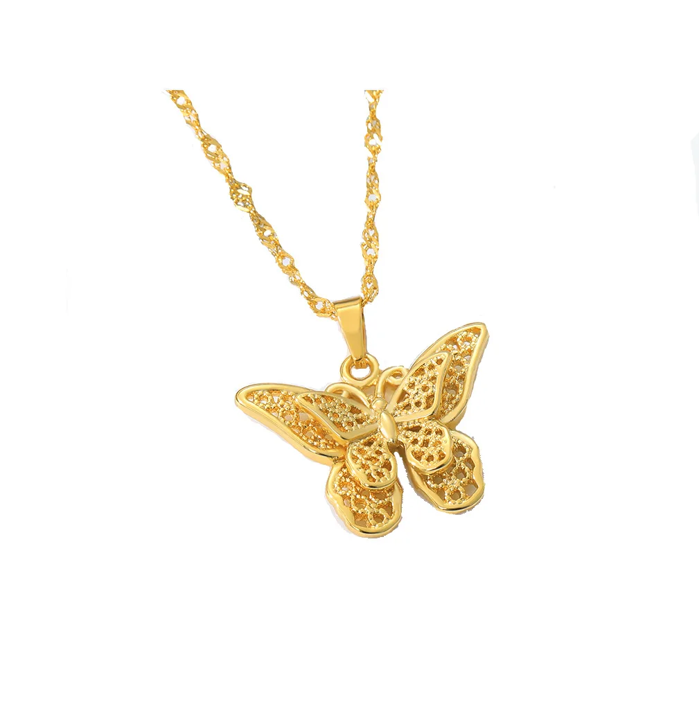 New 2022 Butterfly Necklace Women's Fashion Classic Water Wave Chain Stainless Steel Butterfly Hollow Pendant Necklace
New 2022 Butterfly Necklace Women's Fashion Classic Water Wave Chain Stainless Steel Butterfly Hollow Pendant Necklace