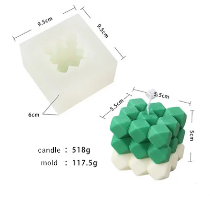 LOVE'N LV586Q Creative silicone Rubik's cube DIY Candle Mold drill face magic ball Mousse Cake Decoration mold
LOVE'N LV586Q Creative silicone Rubik's cube DIY Candle Mold drill face magic ball Mousse Cake Decoration mold