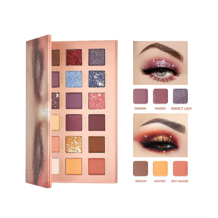 OEM wholesale makeup pressed glitter eyeshadow palette with luxury packaging, 18colors
OEM wholesale makeup pressed glitter eyeshadow palette with luxury packaging, 18colors