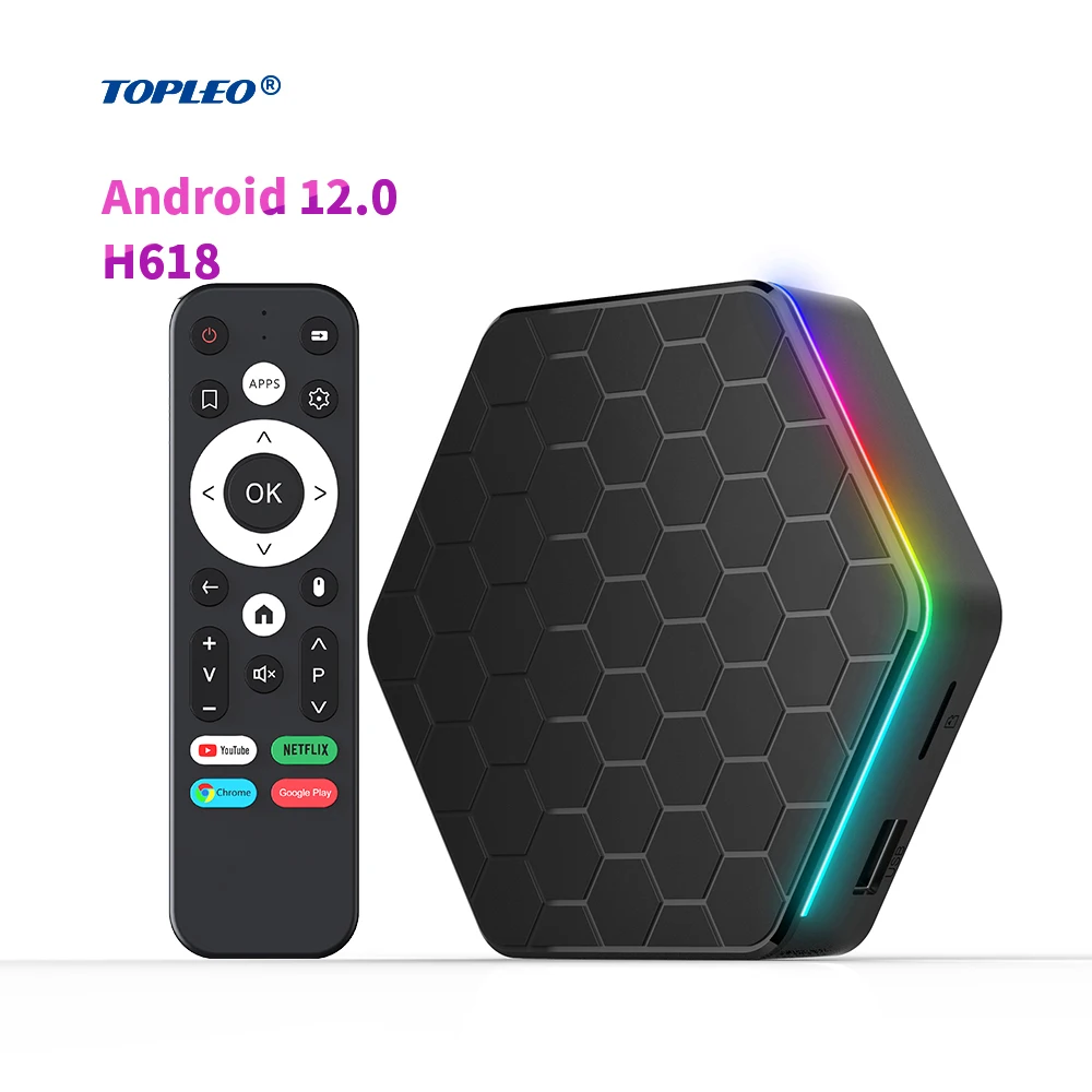 Topleo Smart Android Tv Box T95Z H618 RGB light wifi 6 hd 6k t95z plus android 12 tv box
Topleo Smart Android Tv Box T95Z H618 RGB light wifi 6 hd 6k t95z plus android 12 tv box